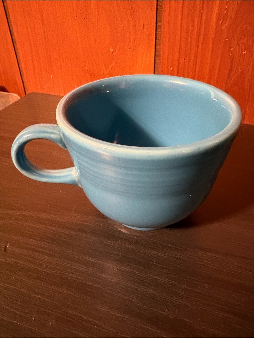 Fiesta tirquiose Ceramic Mug Cup with Handle, Glossy Pottery, USA